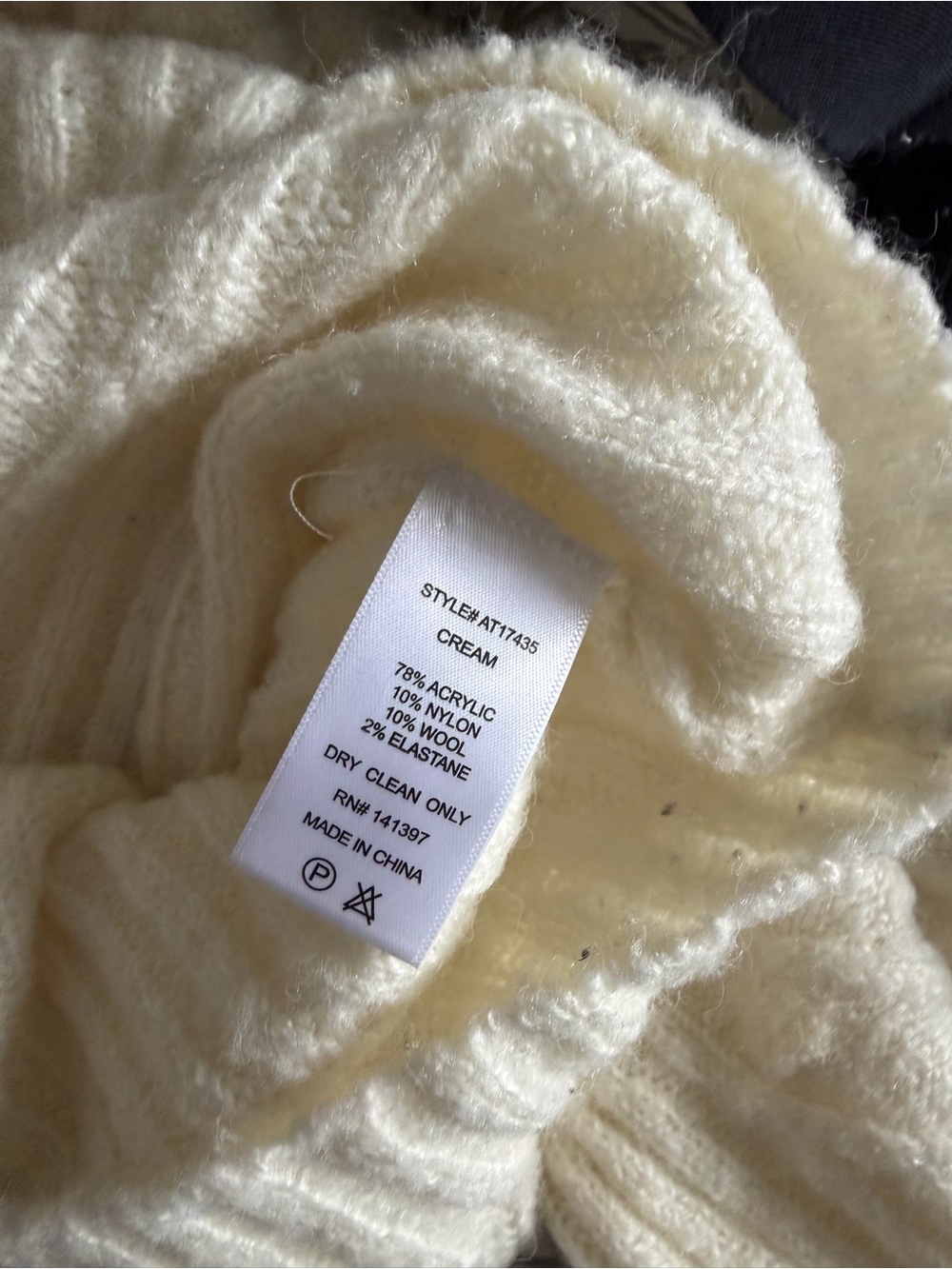 ASTR Cream Ribbed Button-Neck Sweater - Picture 2 of 5
